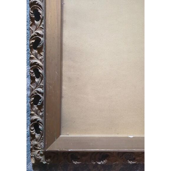 19th Century Antique Gold Gilded Rococo Portrait Wood Resin Frame Rare 26" × 22" - Picture 4 of 10